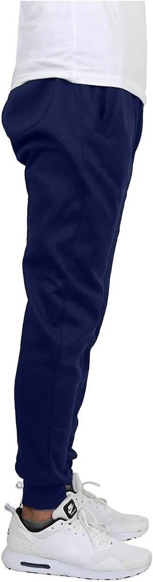 Galaxy By Harvic Men's Slim Fit Fleece Navy Jogger Pants - Size: Large DailySale