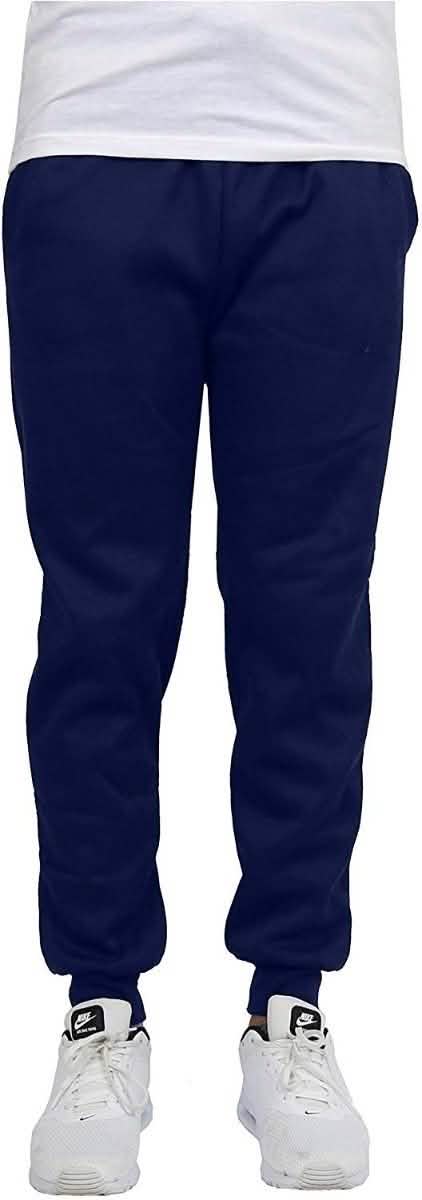 Galaxy By Harvic Men's Slim Fit Fleece Navy Jogger Pants - Size: Large DailySale