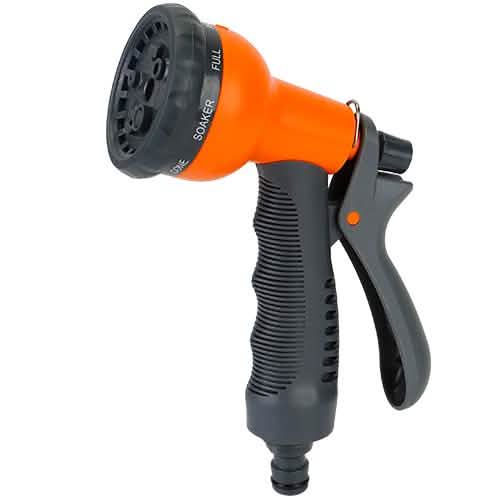 Garden Hose Nozzle Water Spray Gun 8 Adjustable Patterns DailySale