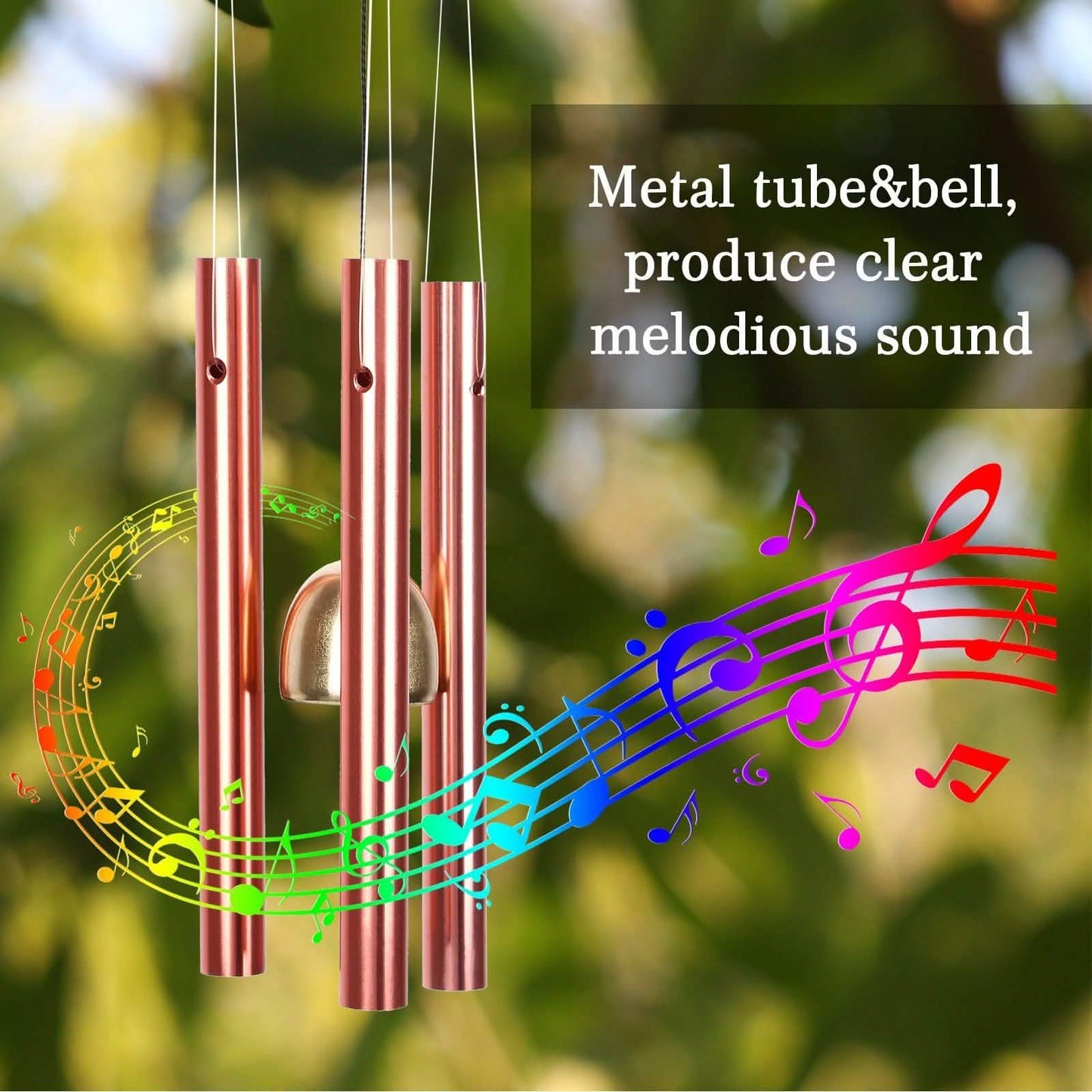 Garden Patio Yard Waterproof Solar Hummingbird Wind Chimes DailySale