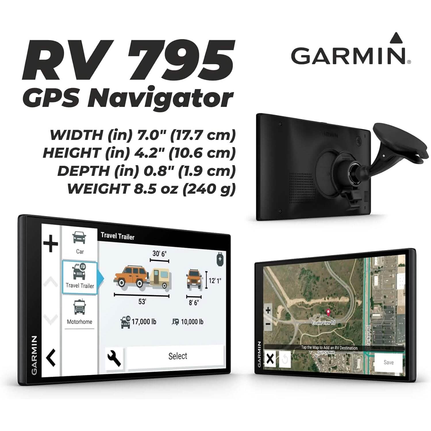 Garmin RV 795 GPS Navigator  (Refurbished) DailySale