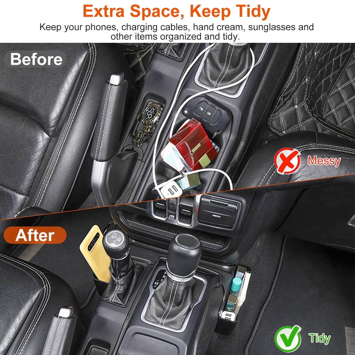 Gear Shift Console Side Tray DailySale