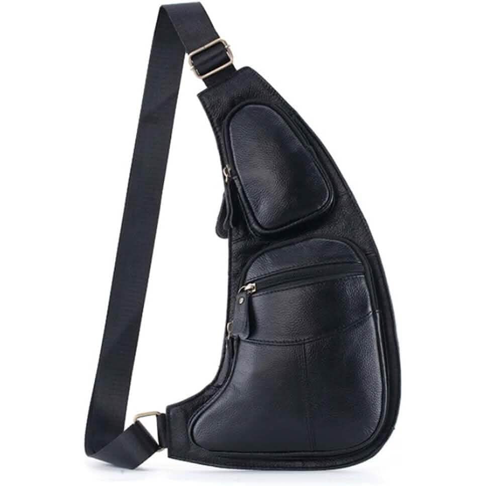 Genuine Leather Chest Bag For Men Leather Shoulder Bag Personality Messenger Bag  Casual Bag DailySale