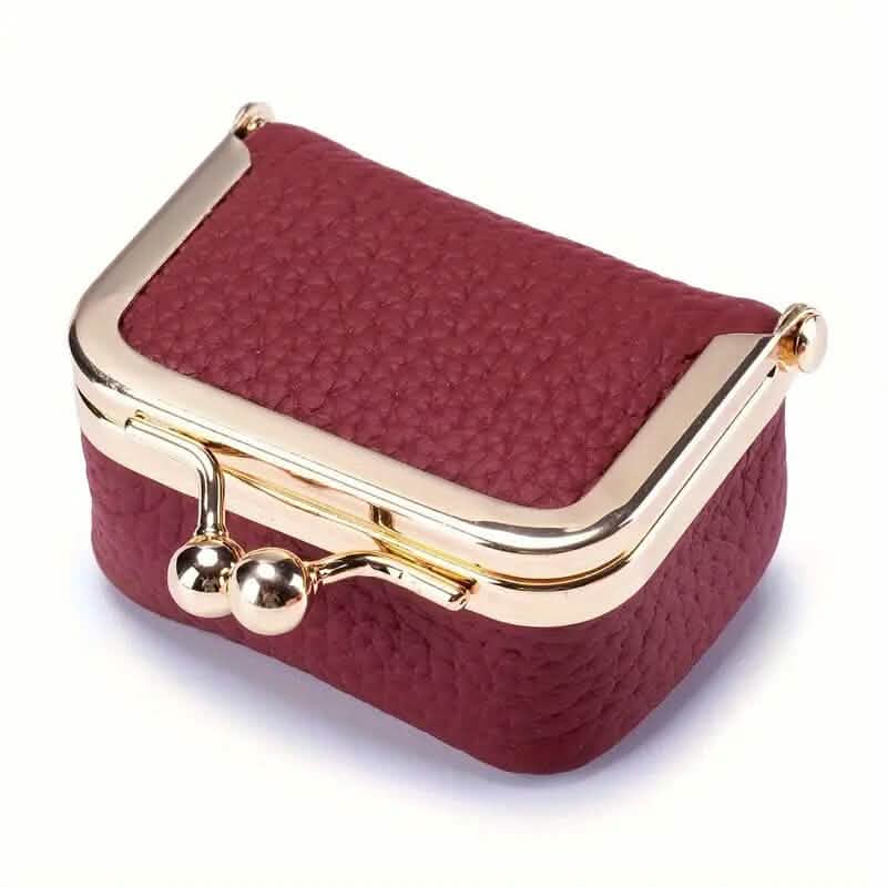 Genuine Leather Vintage-Inspired Coin Purse with Kiss Lock DailySale