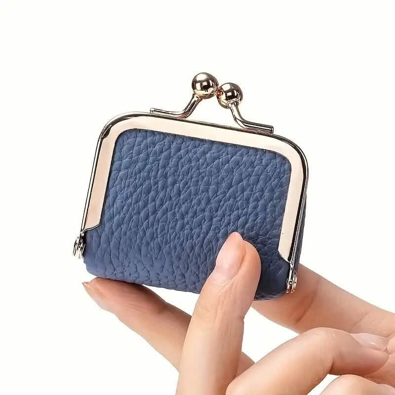 Genuine Leather Vintage-Inspired Coin Purse with Kiss Lock DailySale