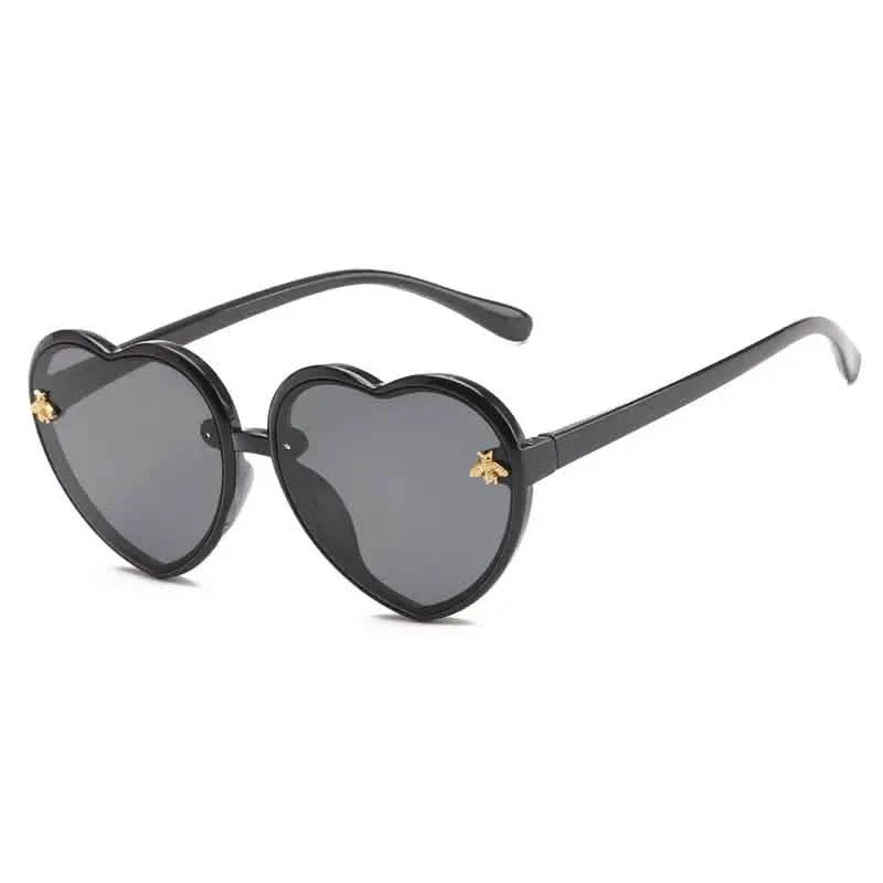 Girls Sunglasses UV Protection Heart Shaped Little Bee Decor Sunshade Glasses DailySale