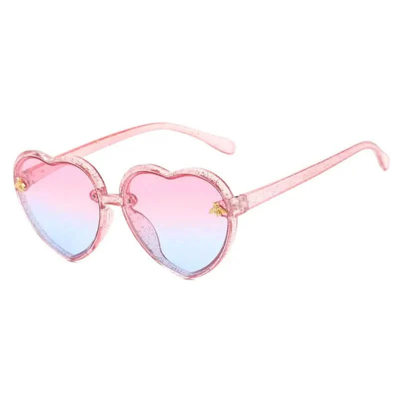 Girls Sunglasses UV Protection Heart Shaped Little Bee Decor Sunshade Glasses DailySale
