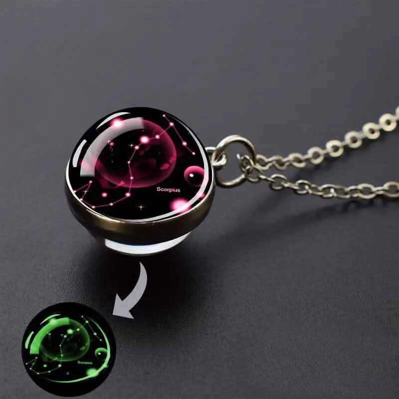Glow-in-the-Dark Zodiac Pendant Necklace DailySale