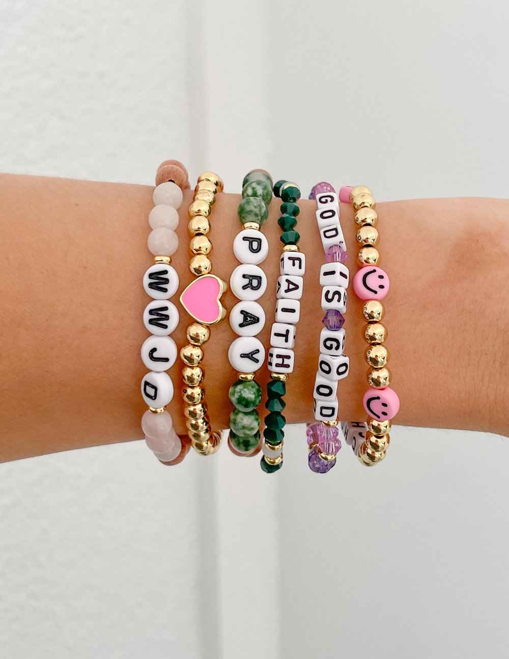God is Good Letter Bracelet