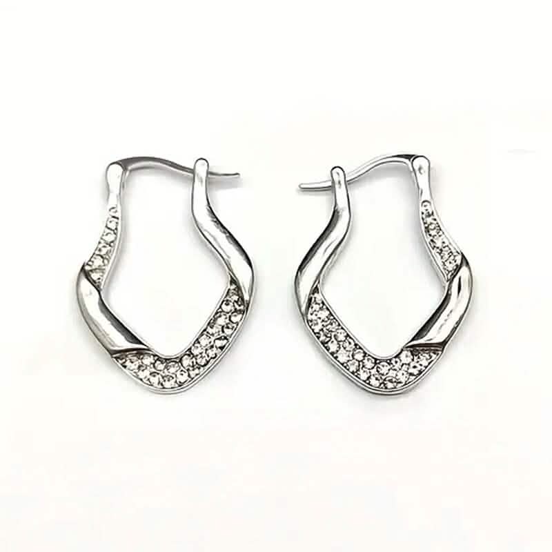 Golden Plated Zircon Jewelry Earrings DailySale