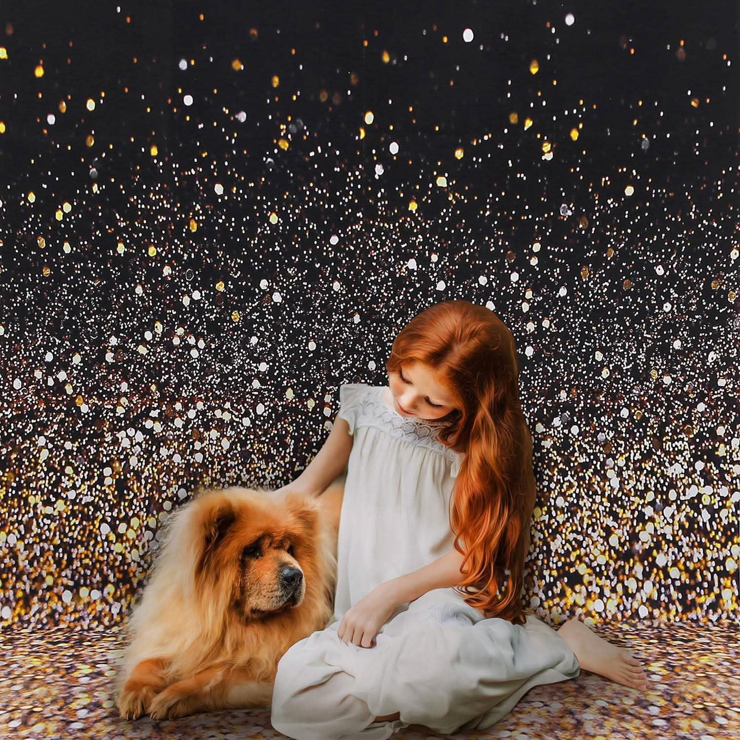 Gradual Glitter Black Gold Bokeh Spots Photography Background DailySale