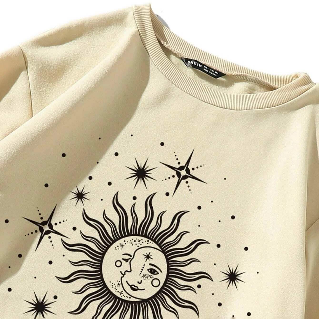 Graphic Print Thermal Sweatshirt DailySale