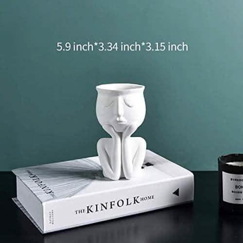 Greneric Character Portrait Flower Pot Resin Succulents Plant Pot DailySale