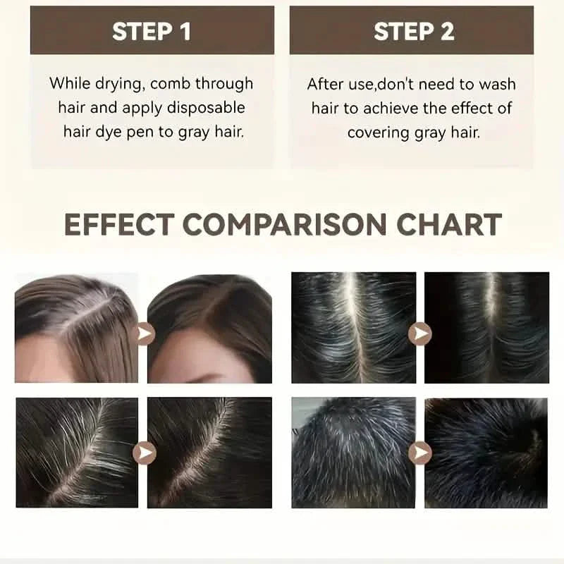 Hair Color Dye Stick, Long-lasting Coverage Of White Grey Hair DailySale
