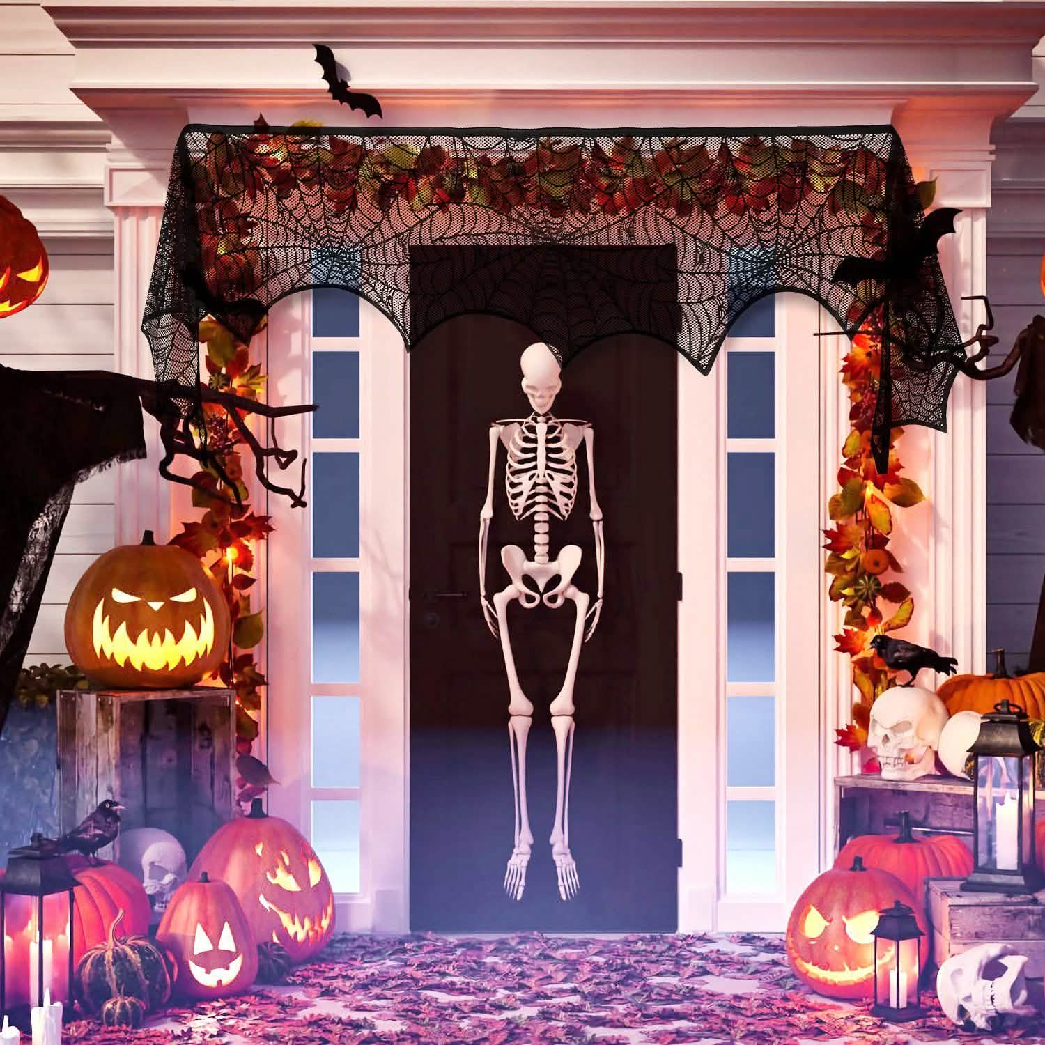 Halloween Decoration Black Lace Spiderweb DailySale