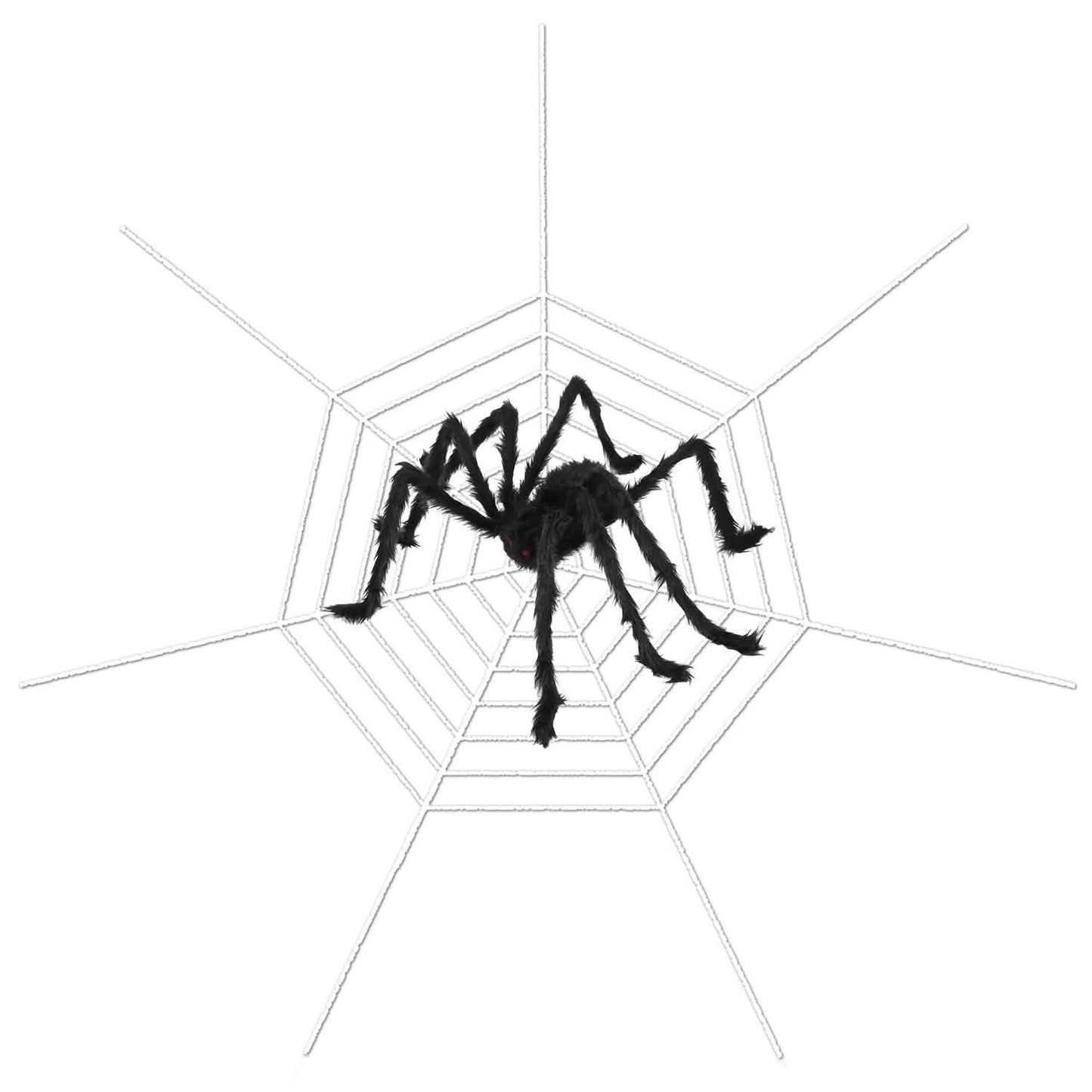 Halloween Decorations Spider 49" with 126" Tarantula Mega Spider Web DailySale
