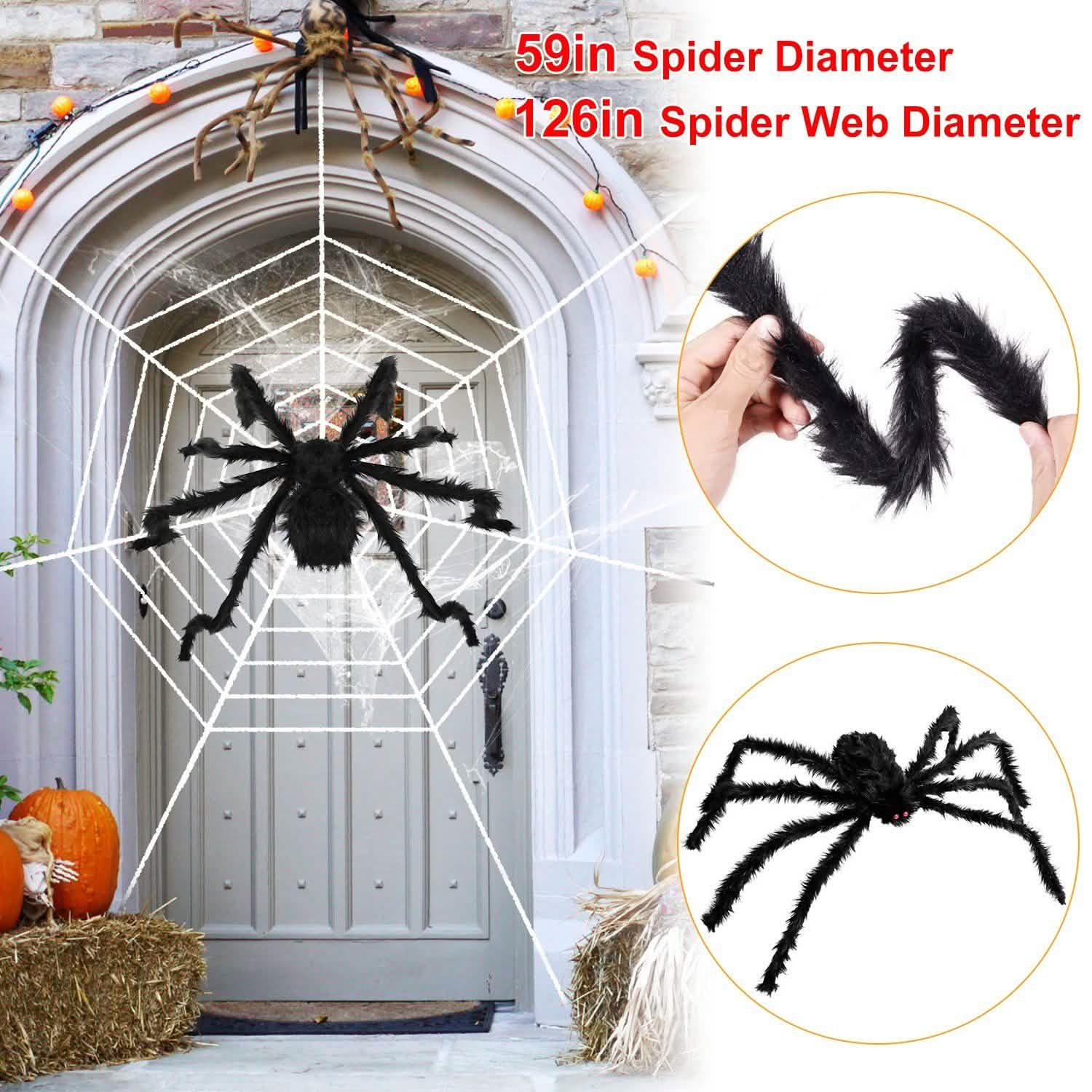 Halloween Decorations Spider Outdoor Stretch Cobweb DailySale