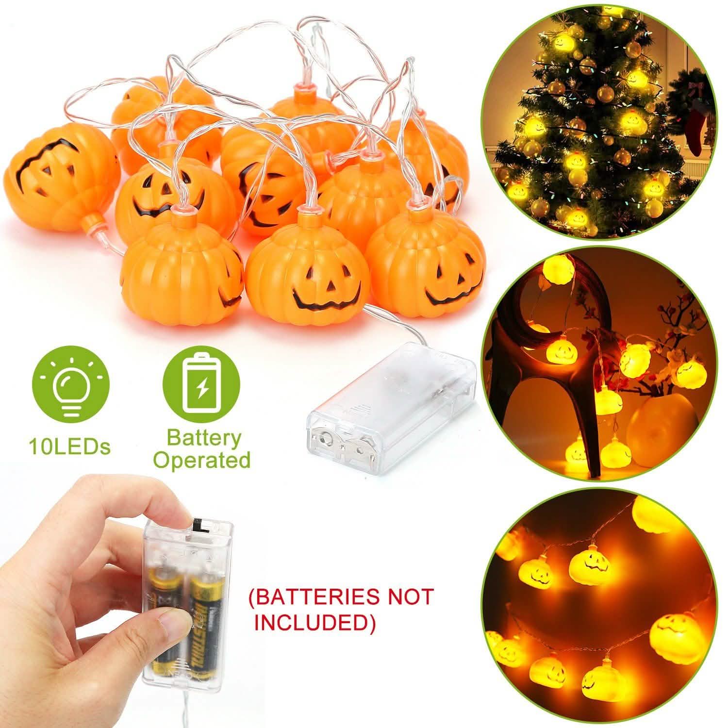 Halloween String Light Pumpkin LED Lamps Battery Powered DailySale