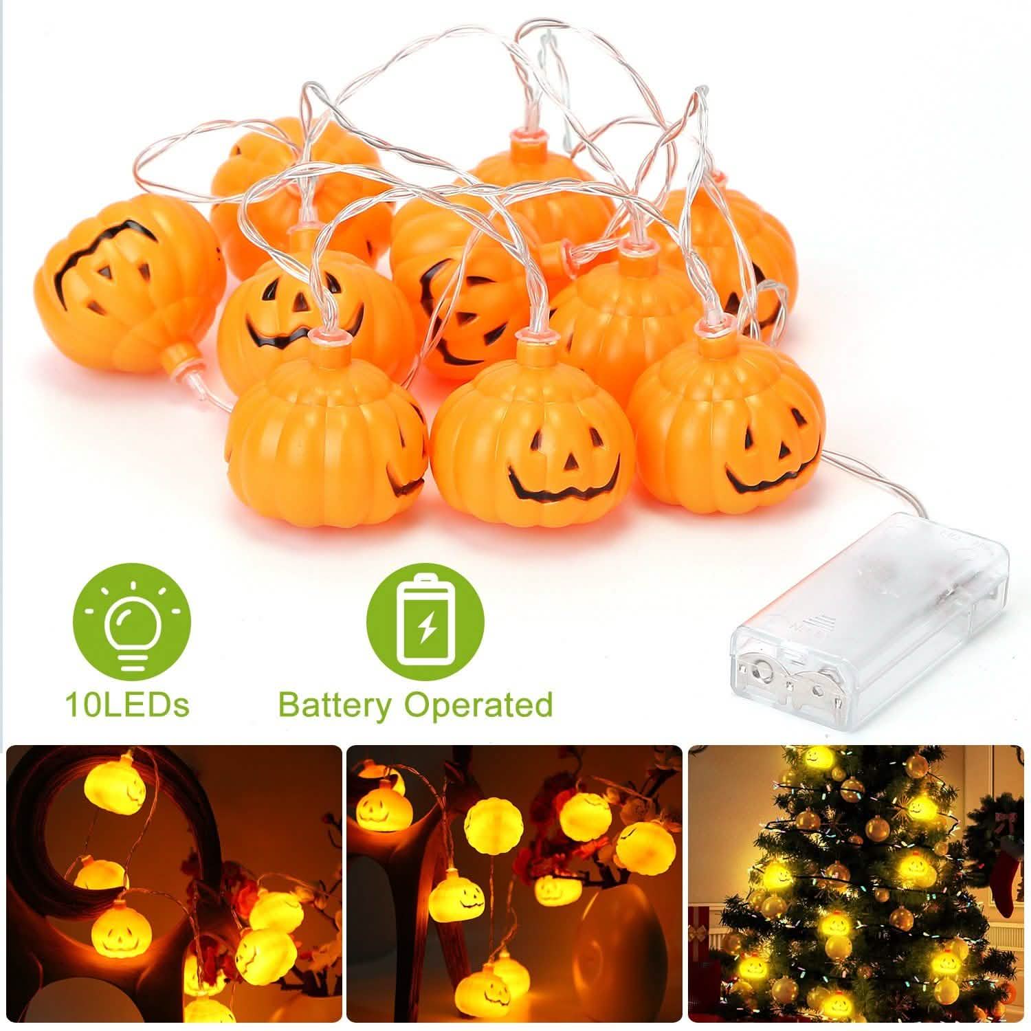 Halloween String Light Pumpkin LED Lamps Battery Powered DailySale
