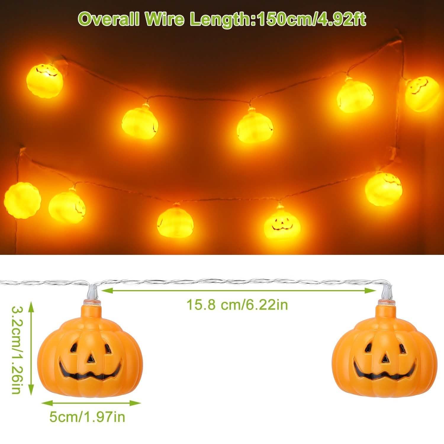 Halloween String Light Pumpkin LED Lamps Battery Powered DailySale