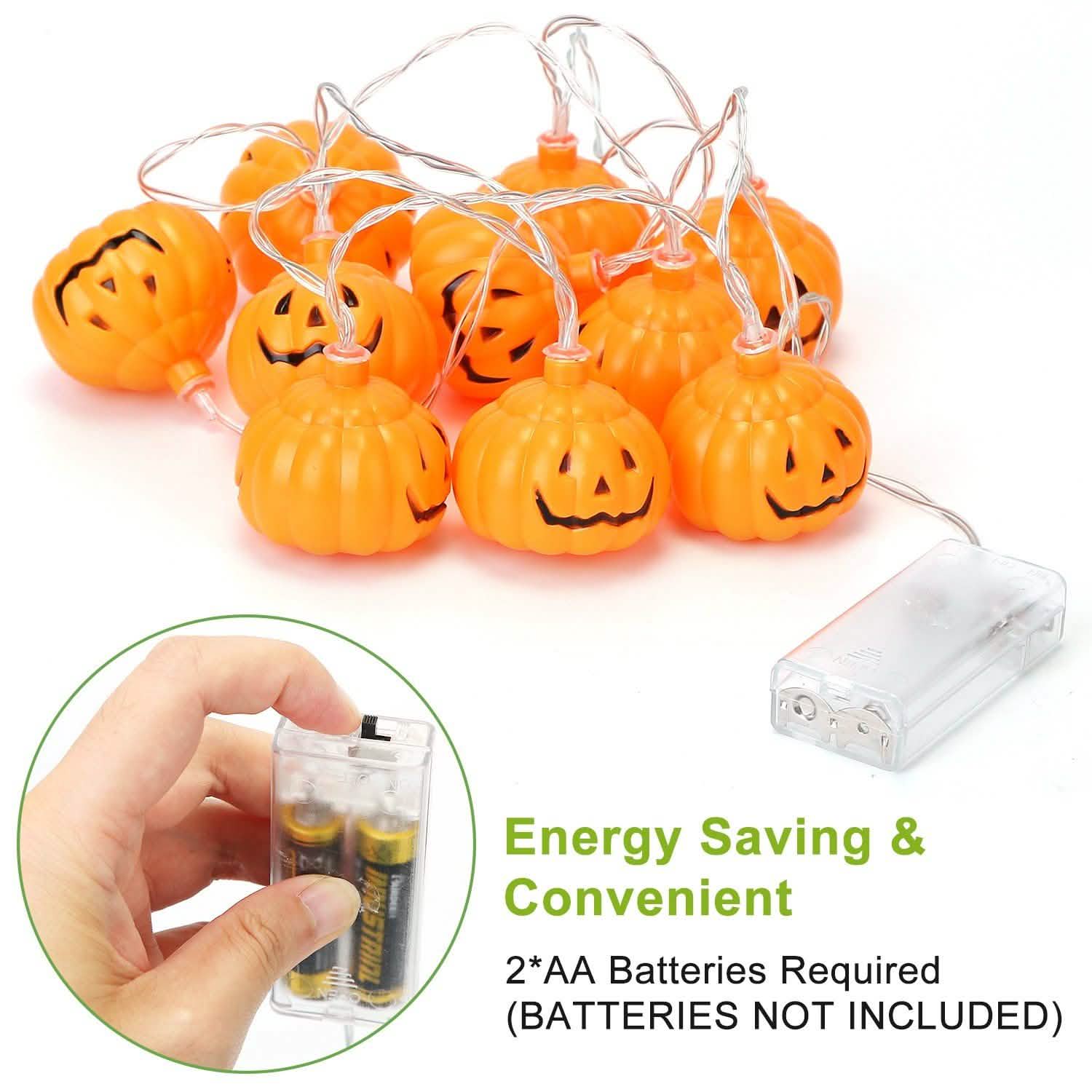 Halloween String Light Pumpkin LED Lamps Battery Powered DailySale