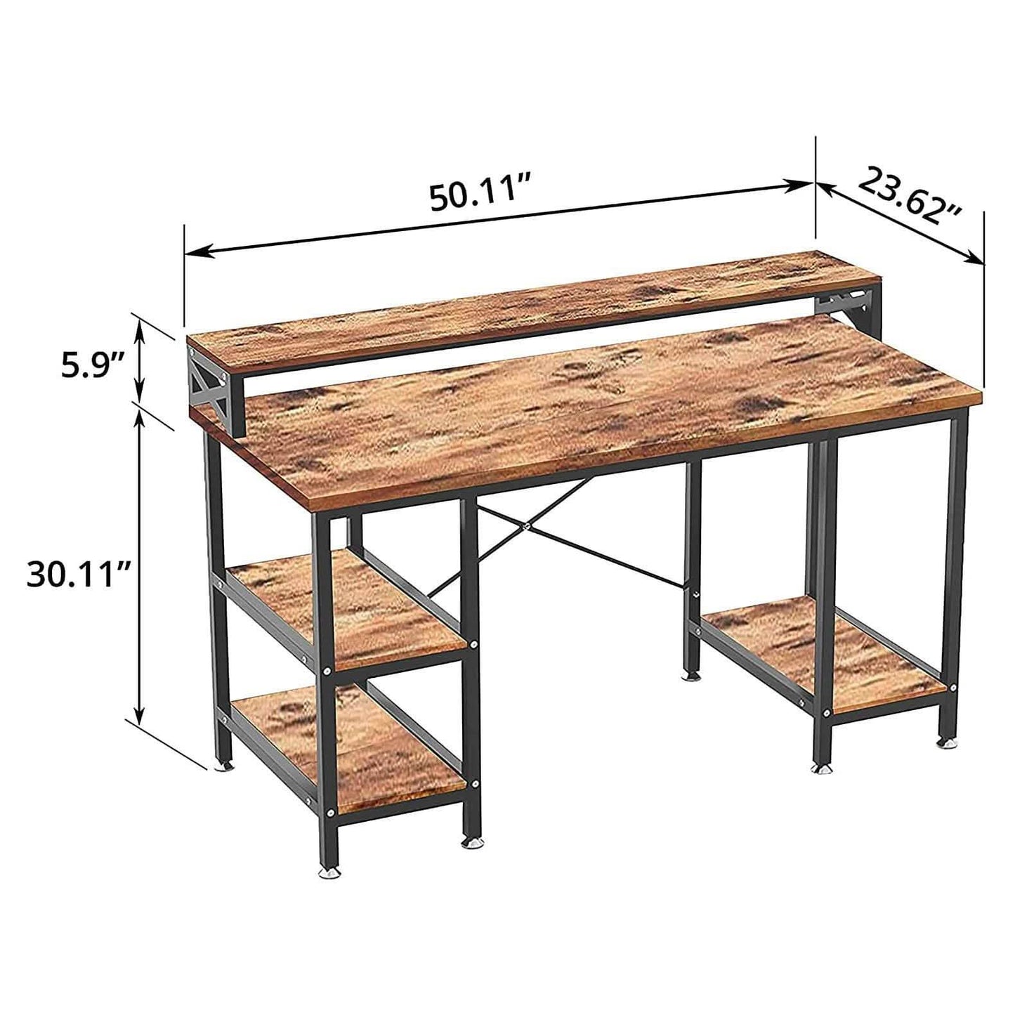 Halter 50-Inch Modern Office Desk with Storage DailySale