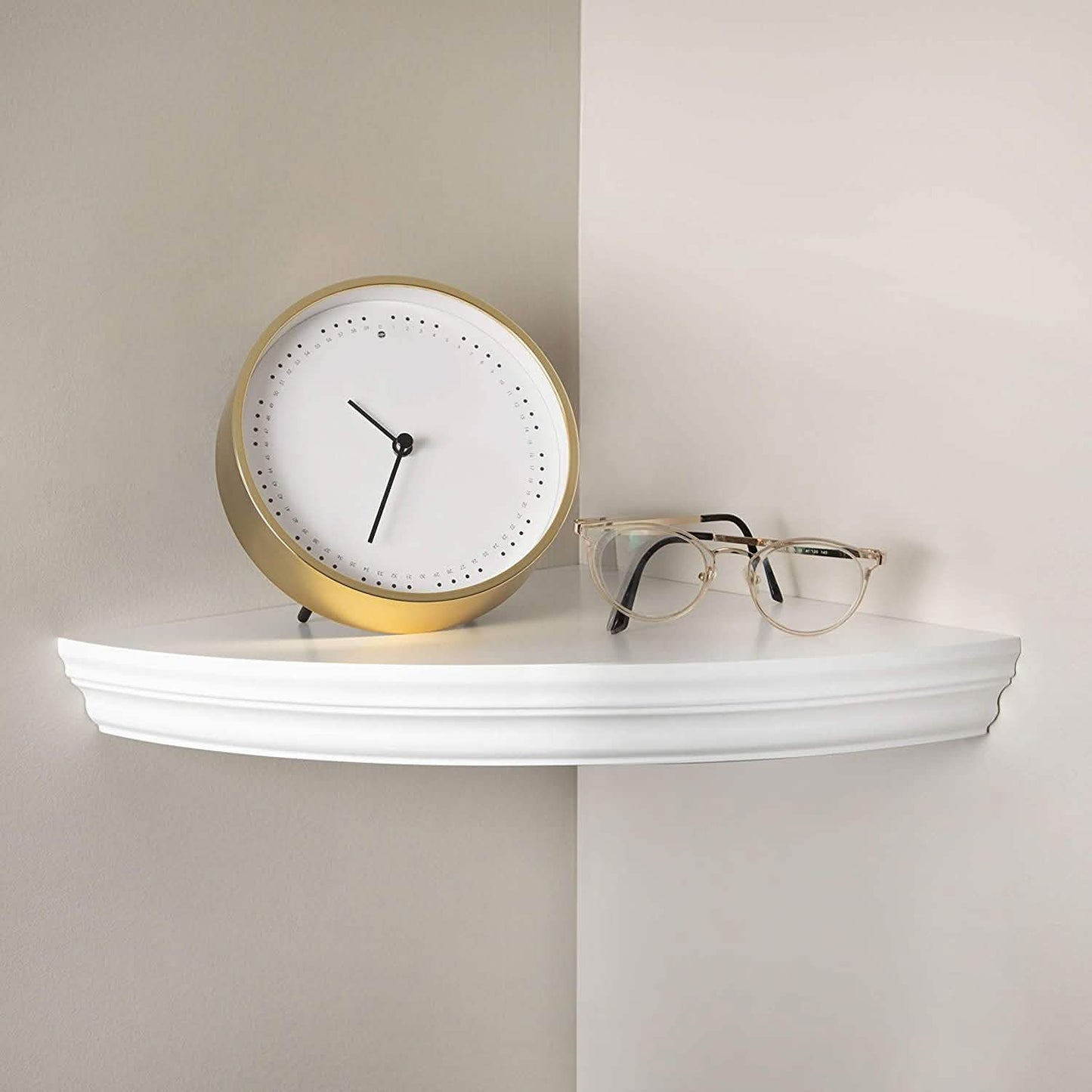 Halter Corner Floating Shelf - Space Saving Round Design with No Visible Support DailySale