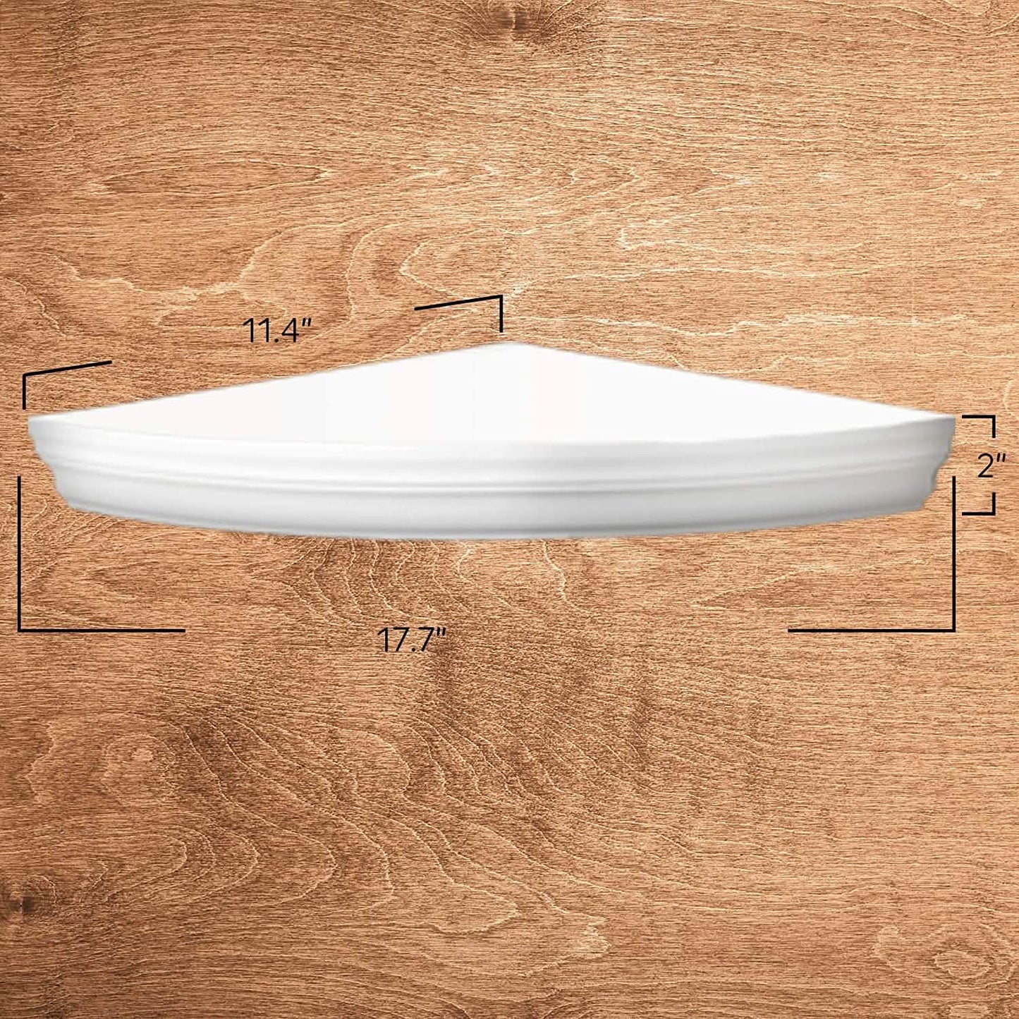 Halter Corner Floating Shelf - Space Saving Round Design with No Visible Support DailySale