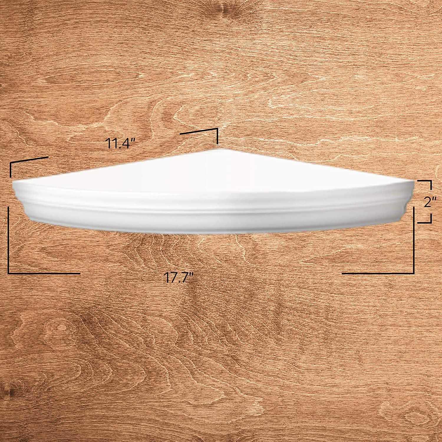 Halter Corner Floating Shelf - Space Saving Round Design with No Visible Support DailySale