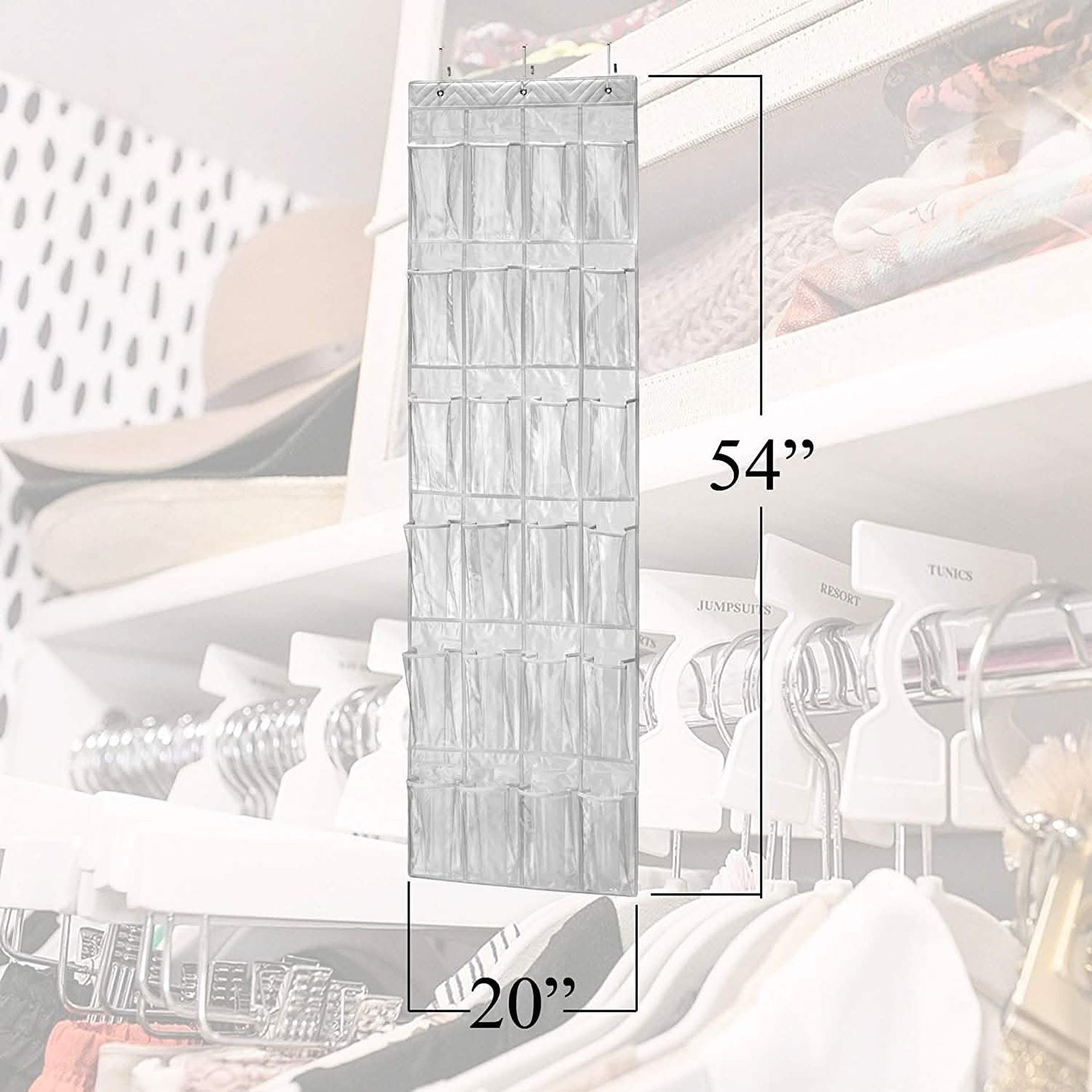 Halter Over the Door Hanging Shoe Organizer with 24 Pockets DailySale
