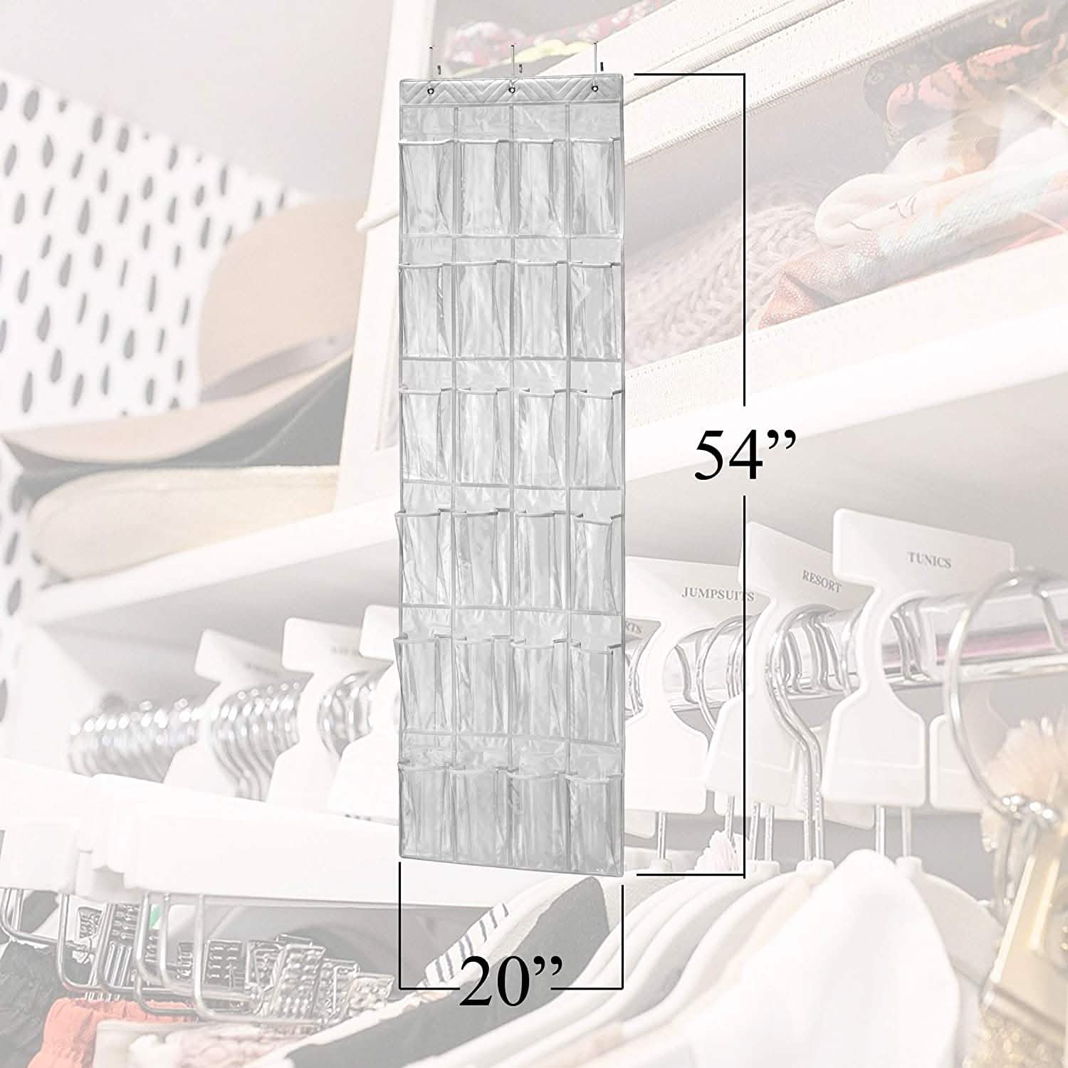 Halter Over the Door Hanging Shoe Organizer with 24 Pockets DailySale
