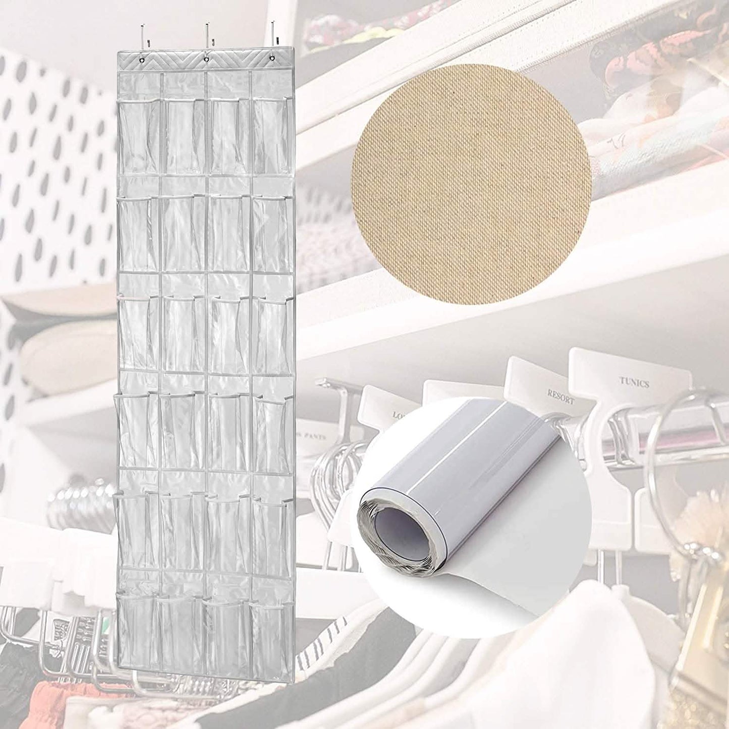 Halter Over the Door Hanging Shoe Organizer with 24 Pockets DailySale