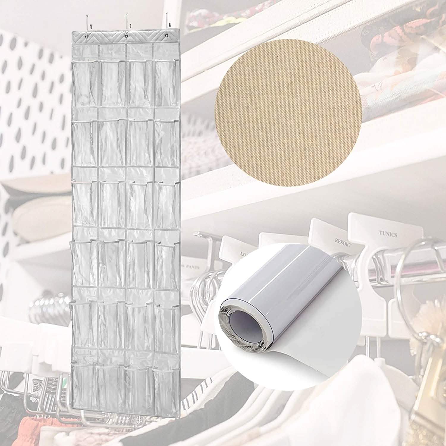 Halter Over the Door Hanging Shoe Organizer with 24 Pockets DailySale