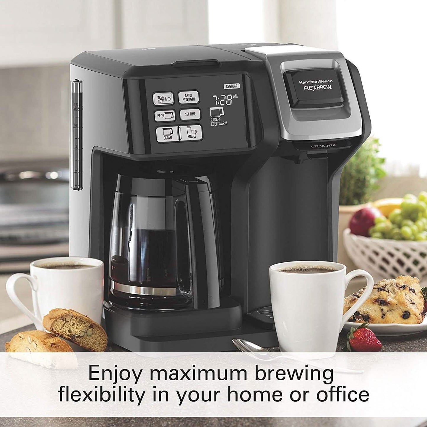 Hamilton Beach 49976 FlexBrew 2-Way Brewer Programmable Coffee Maker DailySale