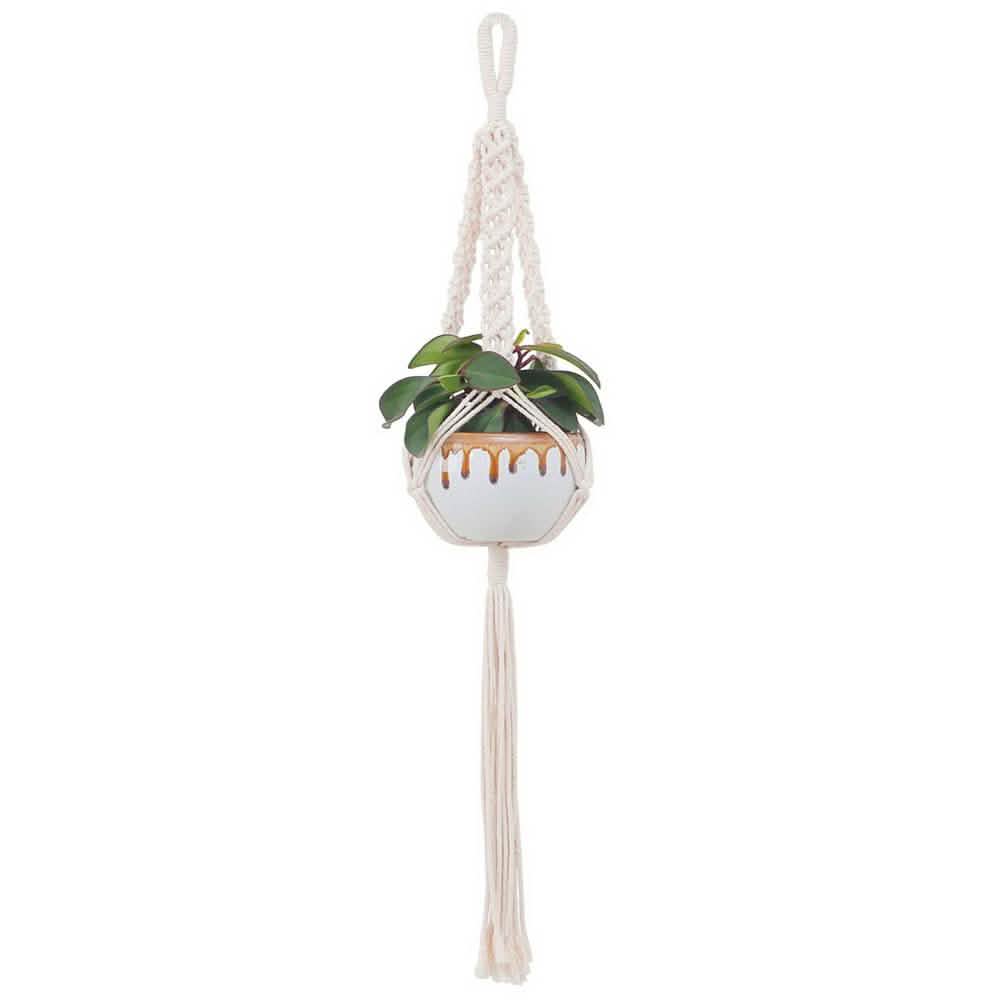 Hand Woven Macrame Tapestry Plant Hanger Holder DailySale