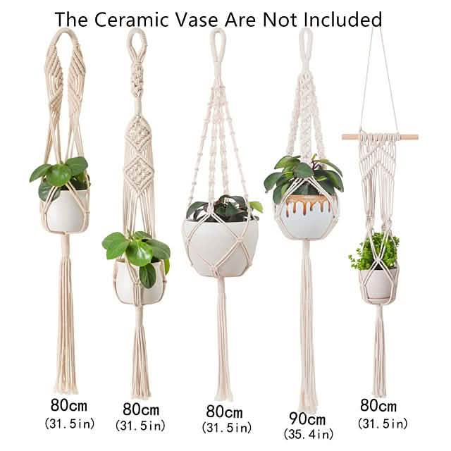 Hand Woven Macrame Tapestry Plant Hanger Holder DailySale