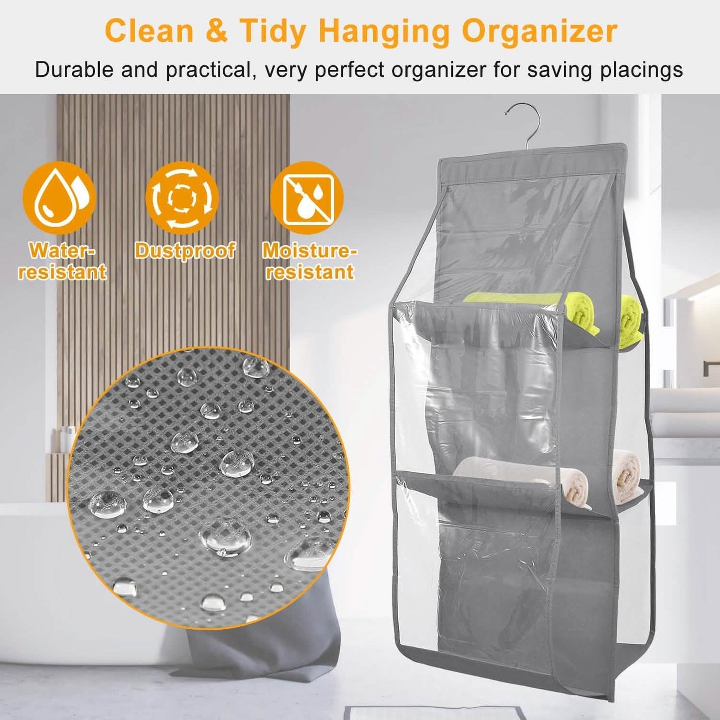 Hanging HandBag Organizer with 6 Pockets Closet Purse Storage DailySale