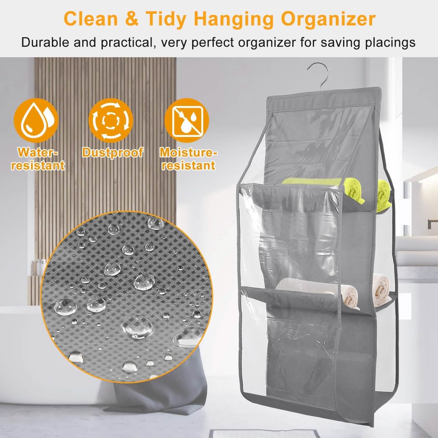 Hanging HandBag Organizer with 6 Pockets Closet Purse Storage DailySale