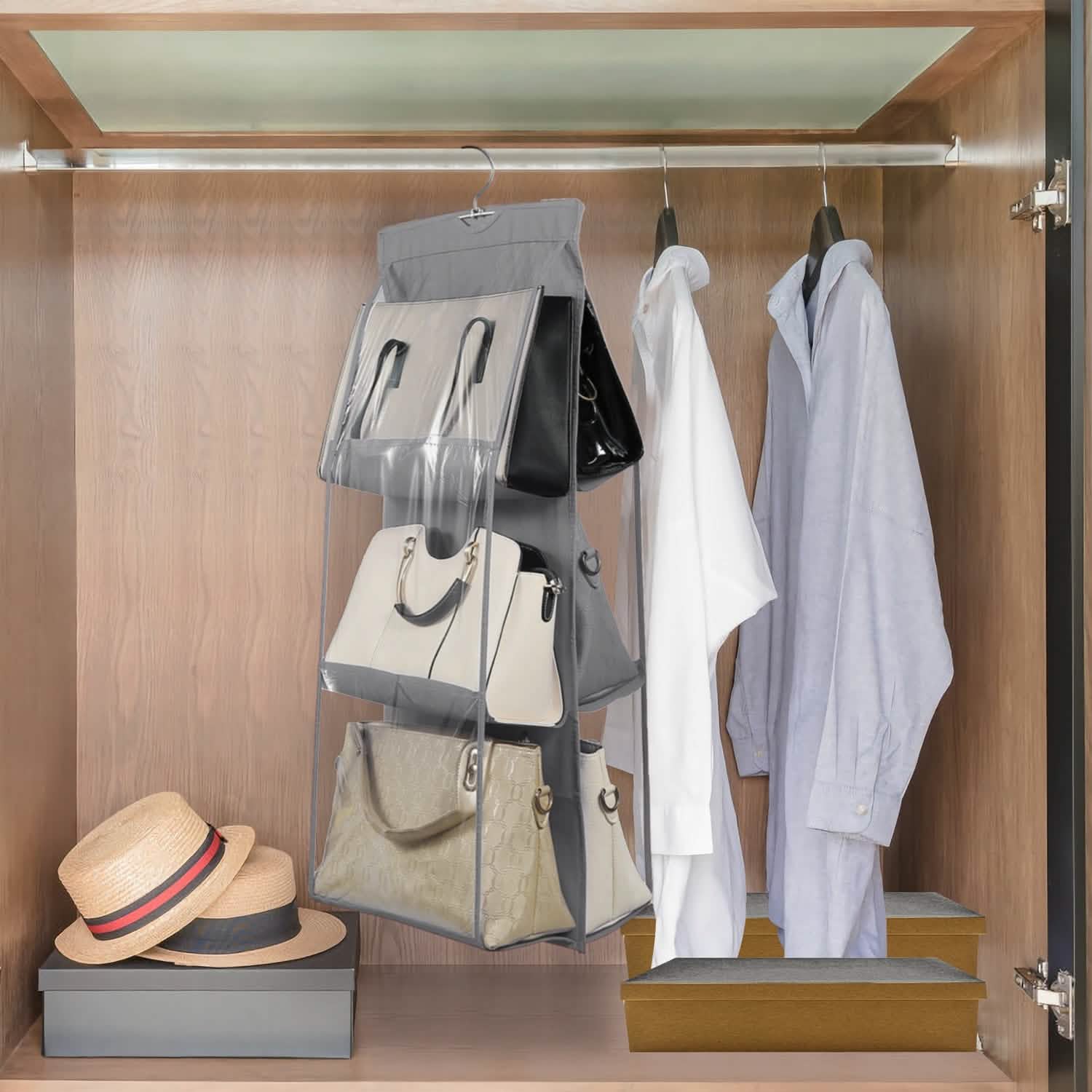 Hanging HandBag Organizer with 6 Pockets Closet Purse Storage DailySale