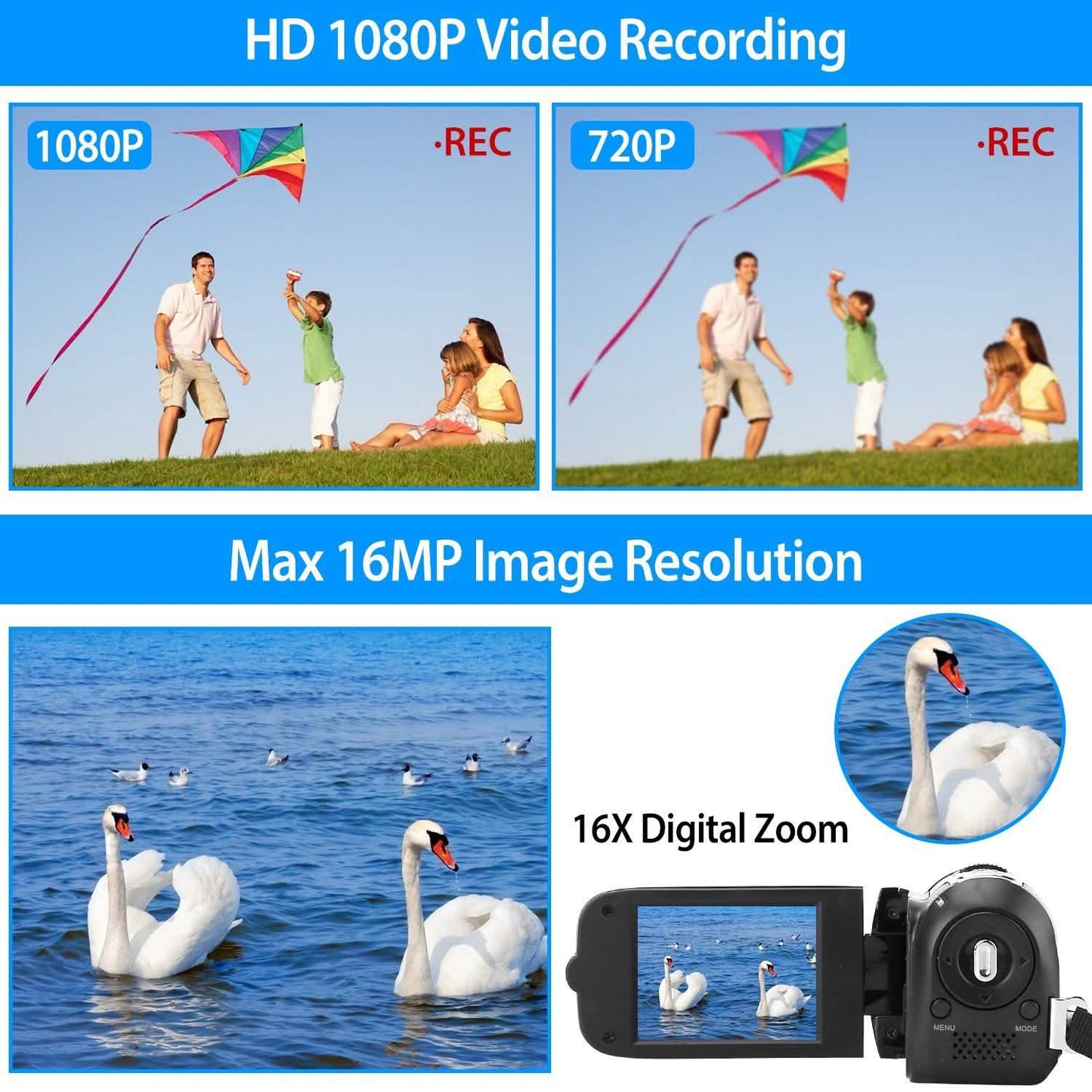 HD 1080P Digital Video Camcorder 16x Zoom DV Camera DailySale