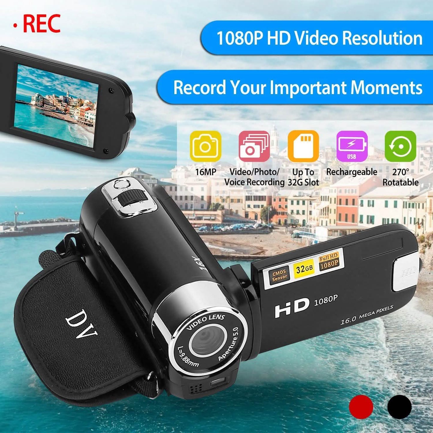HD 1080P Digital Video Camcorder 16x Zoom DV Camera DailySale