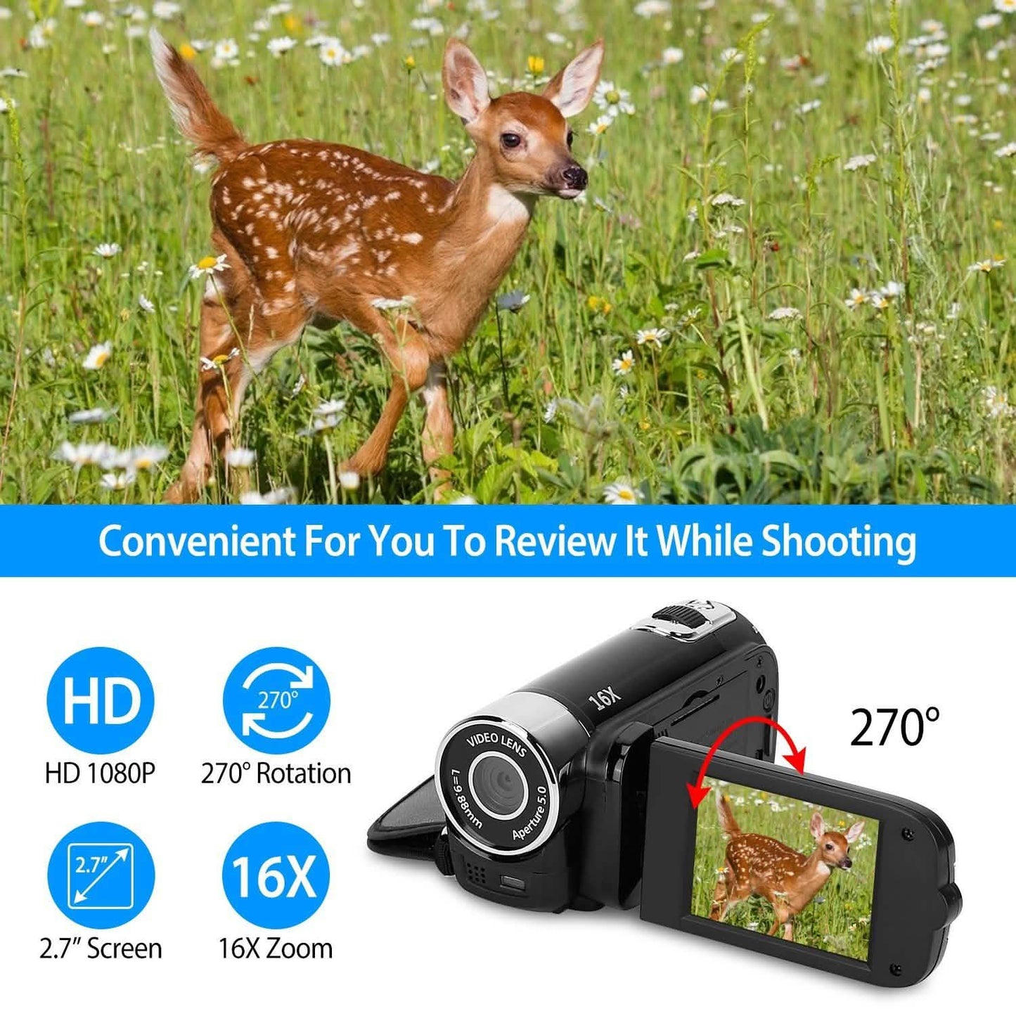 HD 1080P Digital Video Camcorder 16x Zoom DV Camera DailySale