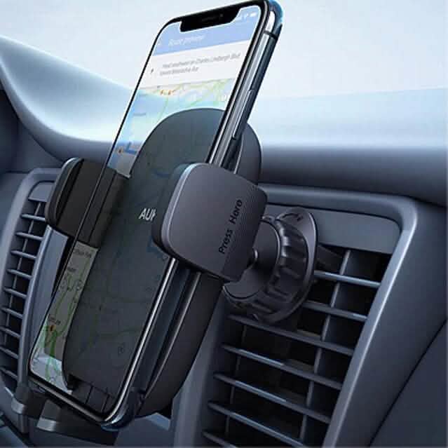 HD-C58 Car Phone Holder with Stronger Vent Clip Hands, Aura Black DailySale