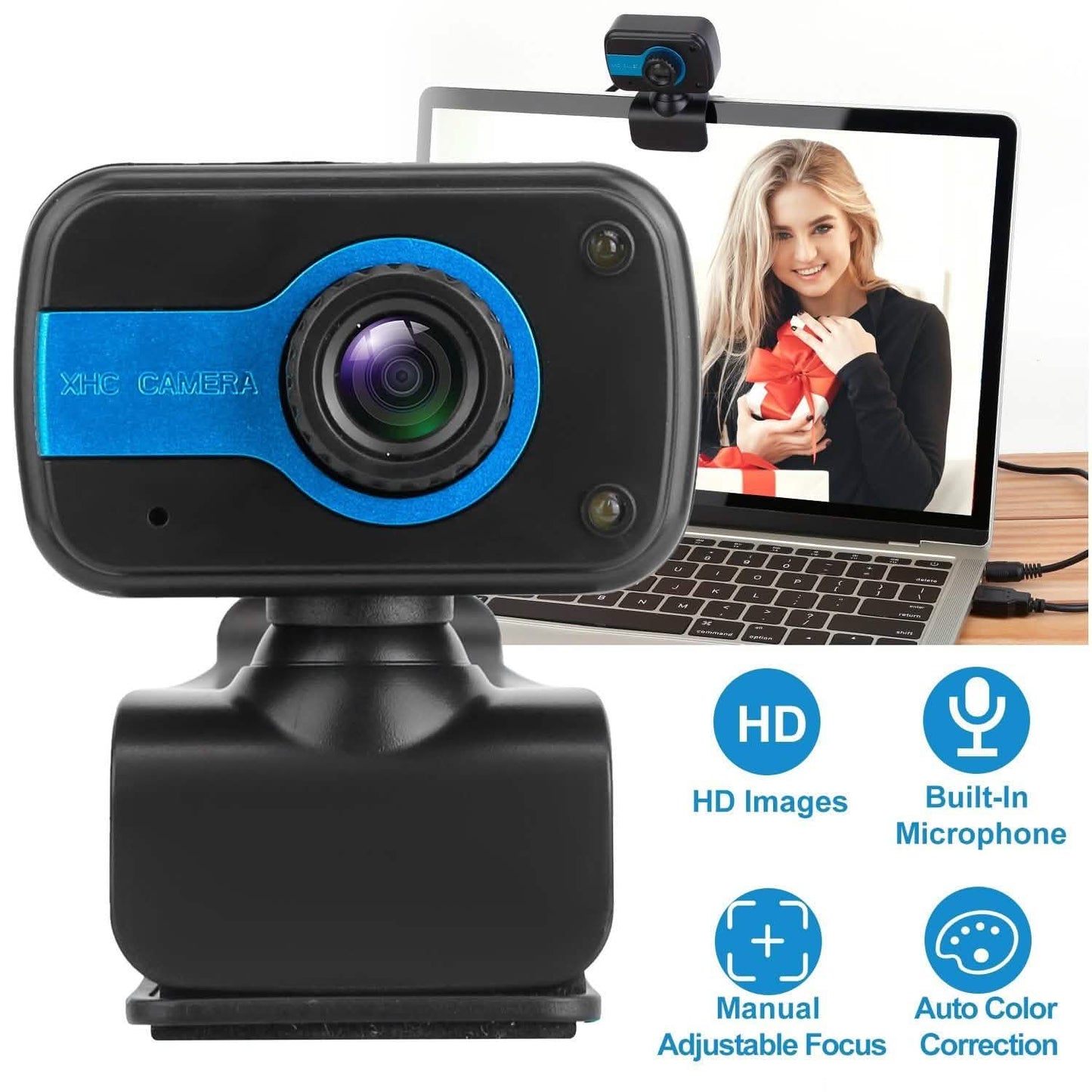 HD Webcam USB PC with Microphone Rotatable Clip DailySale