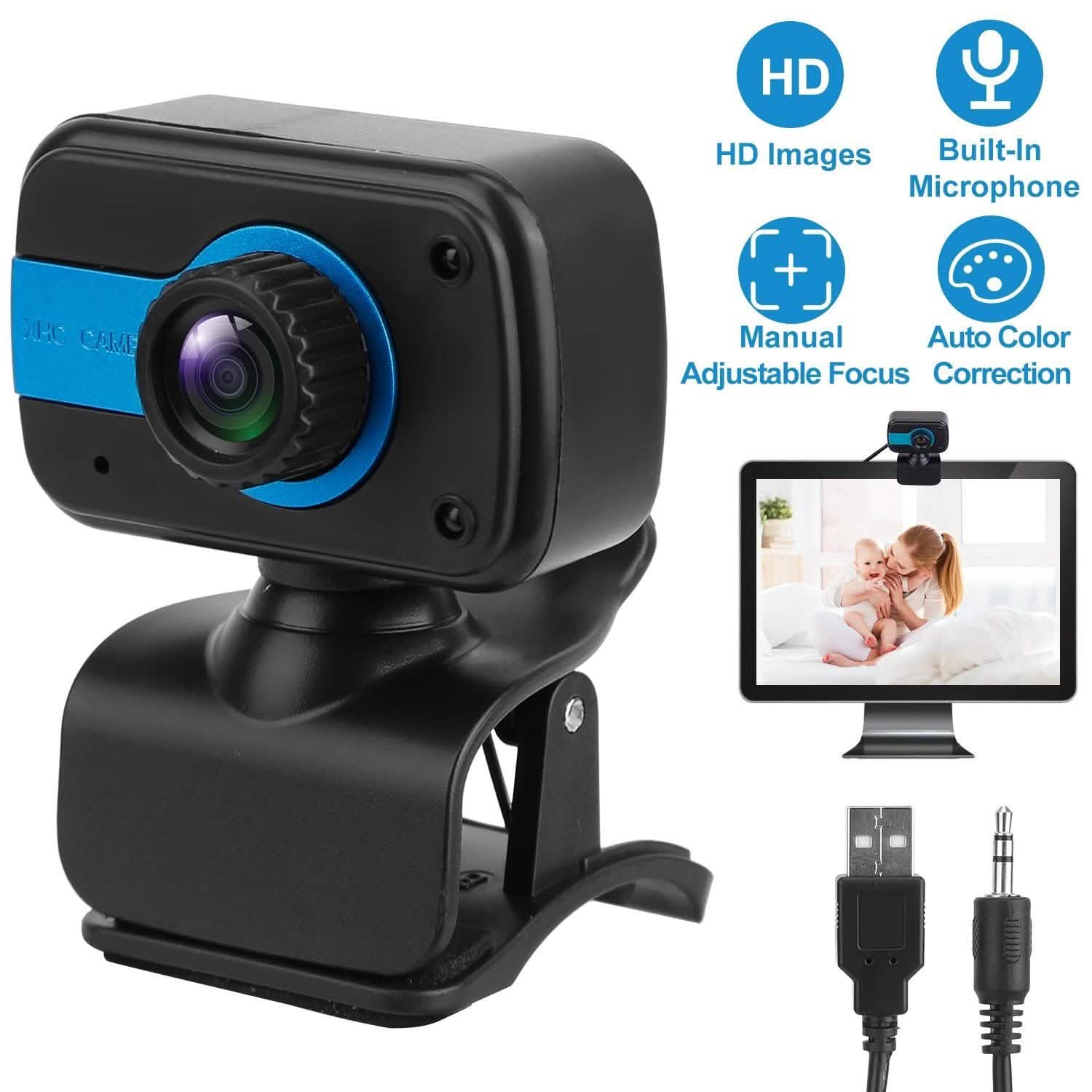 HD Webcam USB PC with Microphone Rotatable Clip DailySale