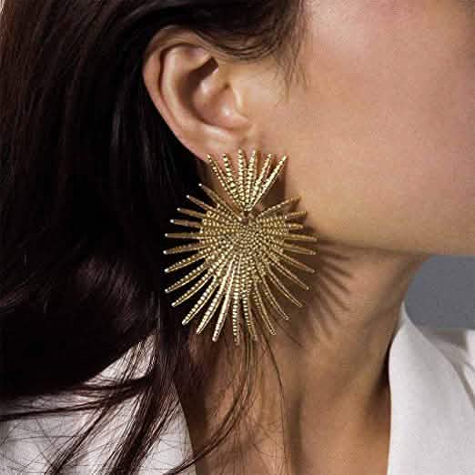 Heart Dangle Earrings Studs Gold Star Statement Earrings DailySale