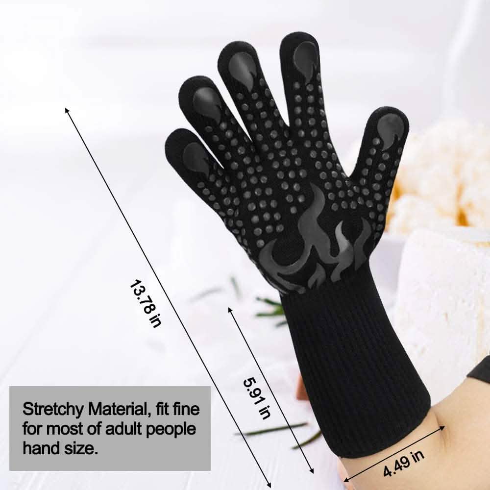 Heat Resistant Grilling Long Silicone Non-Slip Gloves DailySale
