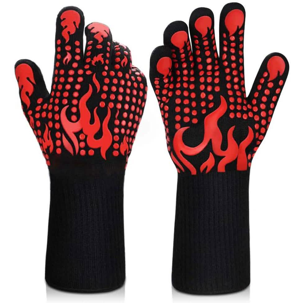 Heat Resistant Grilling Long Silicone Non-Slip Gloves DailySale