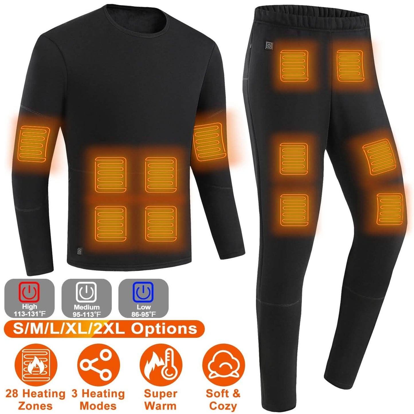 Heated Underwear Long Shirt and Pants Set DailySale
