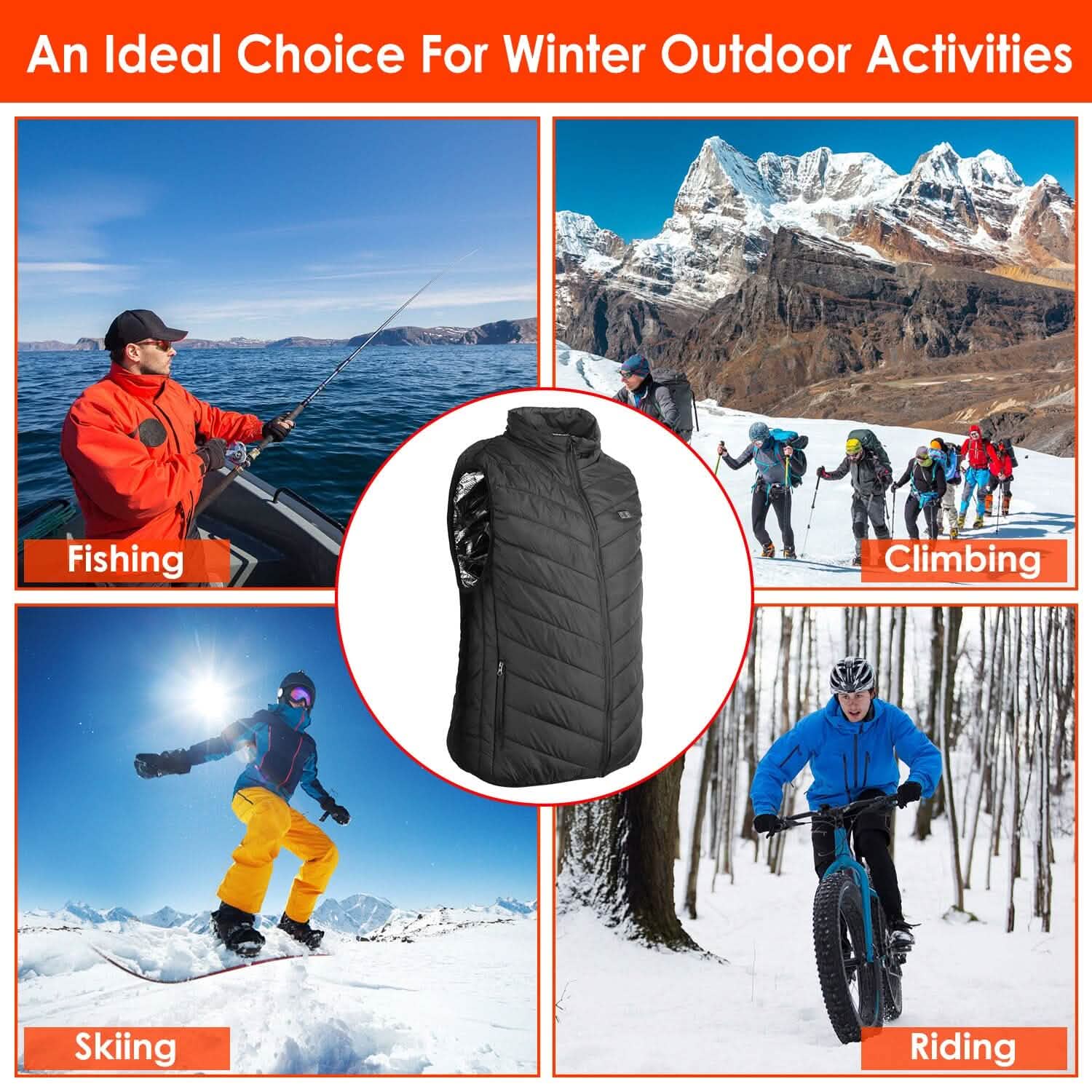Heated Vest Electric USB Jacket with 3 Temperature Levels DailySale